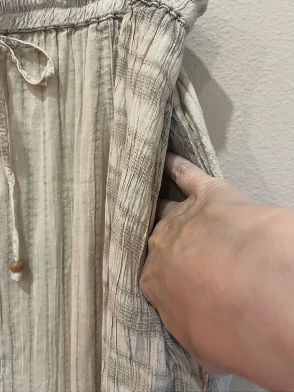Boho High-Low Ruffle Maxi Skirt - Cream Taupe - Picture 2 of 8